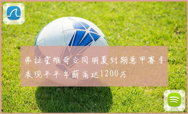 弗拉霍维奇合同明夏到期意甲赛季表现平平年薪高达1200万